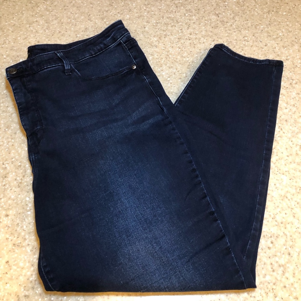 Talbots Navy Jeggings Slim leg ankle dark wash size 18